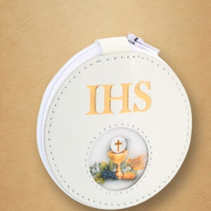 Skórzane etui na różaniec komunijny – elegancka pamiątka Pierwszej Komunii Świętej