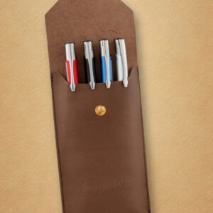 Piórnik Vintage - skórzany, ręcznie szyty